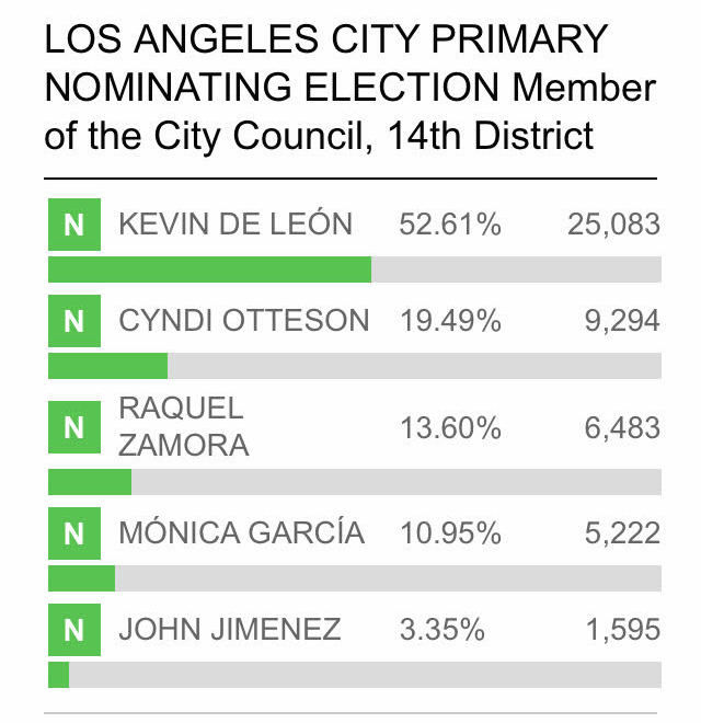 Council District 14 election results